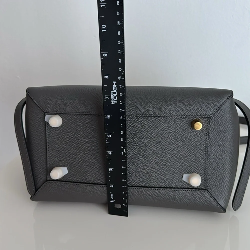 Celine *NEW* Grey Top Handle Leather Bag with Shoulder Strap & Dust Cover - Picture 10 of 14